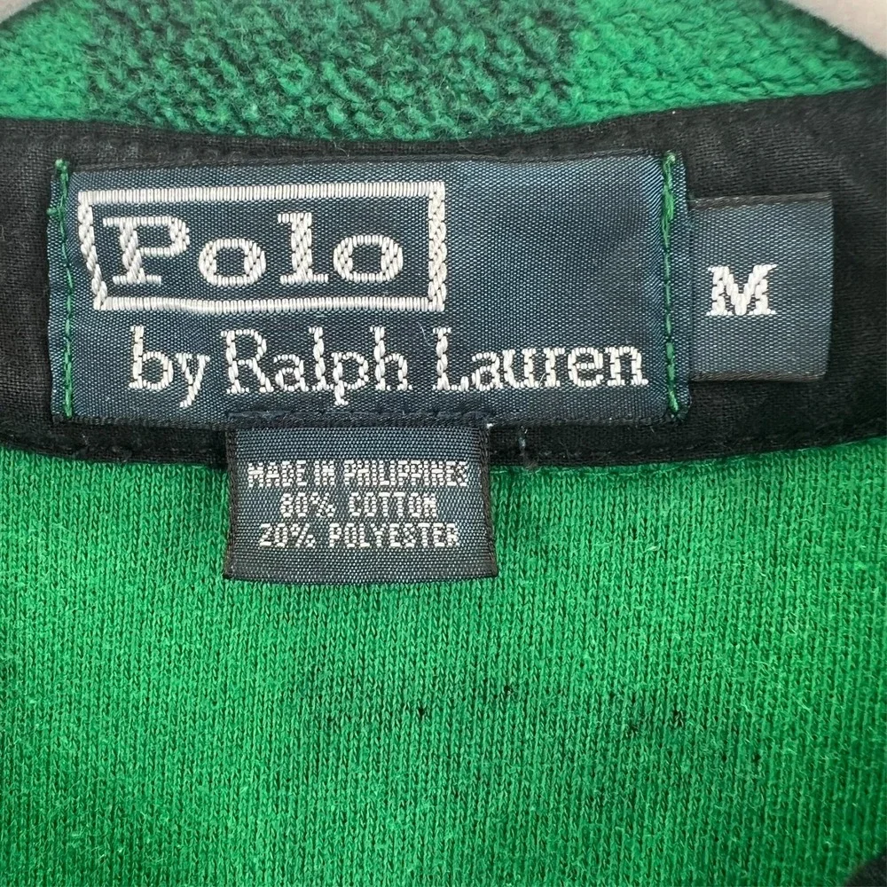 Vintage POLO RALPH LAUREN Pullover Flannel Shirt Mens Medium‎ 90s Plaid Y2K READ